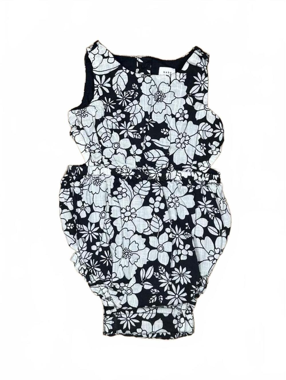 babyGap 3-6 Months Floral Sleeveless Bubble Romper